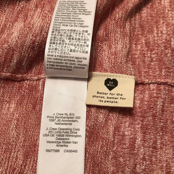 Madewell Bradley Open Front Cotton Blend red/white women Cardigan Size XSmall - Picture 2 of 10